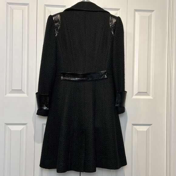 Ross Mayer Black Boucle Wool Lined Winter Coat Size 4 - Picture 10 of 16